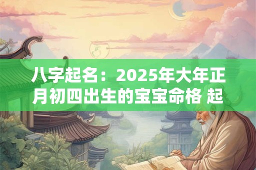 八字起名：2025年大年正月初四出生的宝宝命格 起什么名字好