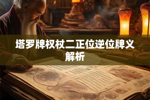 塔罗牌权杖二正位逆位牌义解析