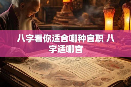 八字看你适合哪种官职 八字适哪官