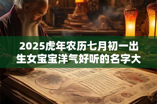 2025虎年农历七月初一出生女宝宝洋气好听的名字大全
