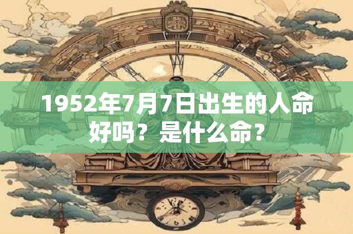 1952年7月7日出生的人命好吗？是什么命？