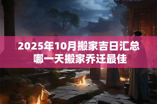 2025年10月搬家吉日汇总 哪一天搬家乔迁最佳