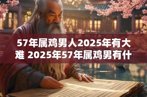 57年属鸡男人2025年有大难 2025年57年属鸡男有什么灾祸