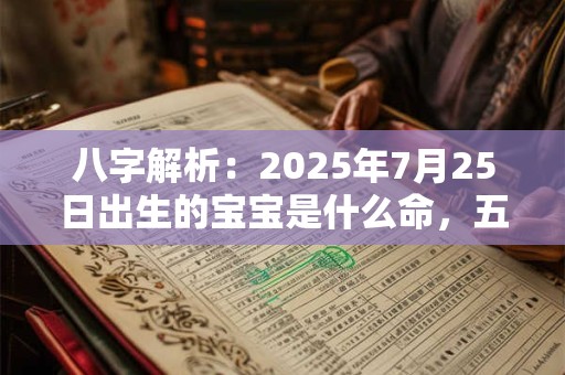 八字解析：2025年7月25日出生的宝宝是什么命，五行缺什么