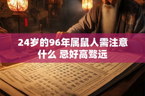 24岁的96年属鼠人需注意什么 忌好高骛远