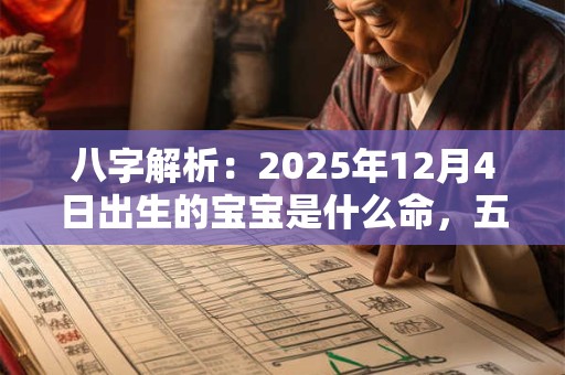 八字解析：2025年12月4日出生的宝宝是什么命，五行缺什么