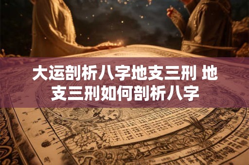 大运剖析八字地支三刑 地支三刑如何剖析八字