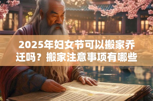 2026年妇女节可以搬家乔迁吗?搬家注意事项有哪些? 2026年妇女节可以搬家乔迁吗?搬家注意事项有哪些?