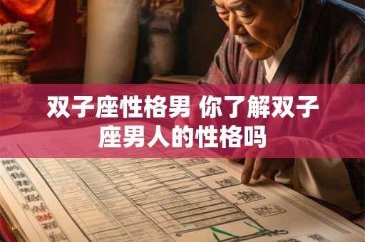 双子座性格男 你了解双子座男人的性格吗
