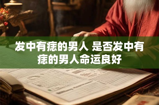 发中有痣的男人 是否发中有痣的男人命运良好