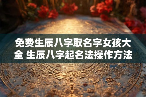 免费生辰八字取名字女孩大全 生辰八字起名法操作方法