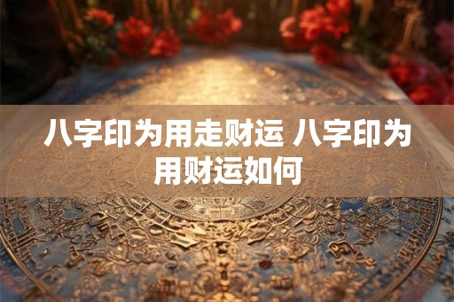 八字印为用走财运 八字印为用财运如何