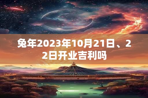兔年2023年10月21日、22日开业吉利吗