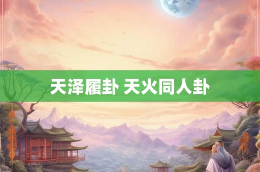 天泽履卦 天火同人卦