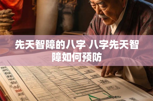 先天智障的八字 八字先天智障如何预防