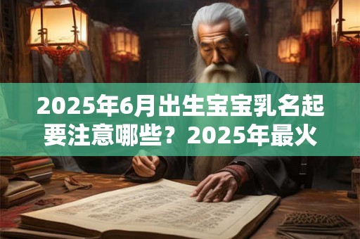 2026年6月出生宝宝乳名起要注意哪些？2026年最火乳名推荐！