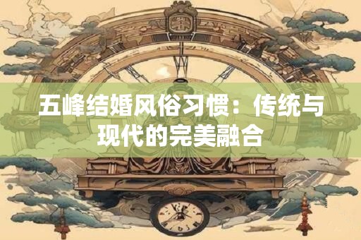 五峰结婚风俗习惯：传统与现代的完美融合
