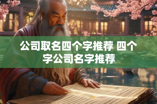 公司取名四个字推荐 四个字公司名字推荐