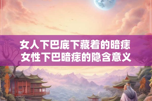 女人下巴底下藏着的暗痣 女性下巴暗痣的隐含意义