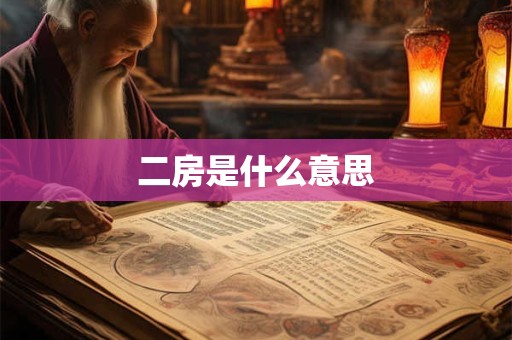 二房是什么意思