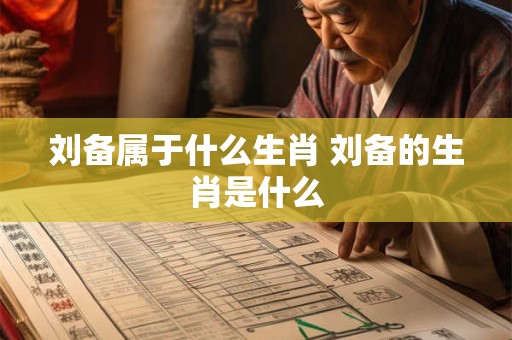 刘备属于什么生肖 刘备的生肖是什么