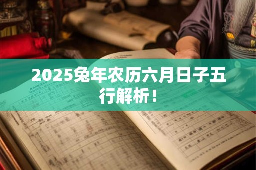 2025兔年农历六月日子五行解析！