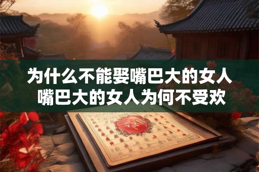 为什么不能娶嘴巴大的女人 嘴巴大的女人为何不受欢迎嫁