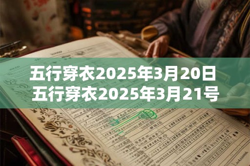 五行穿衣2025年3月20日 五行穿衣2025年3月21号