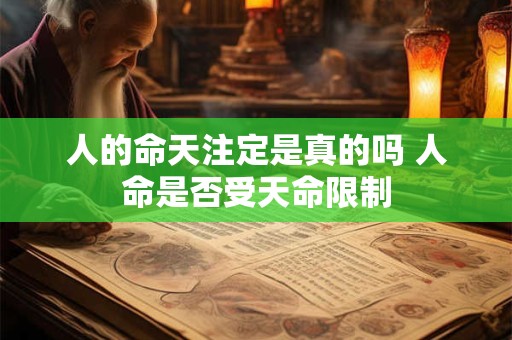 人的命天注定是真的吗 人命是否受天命限制