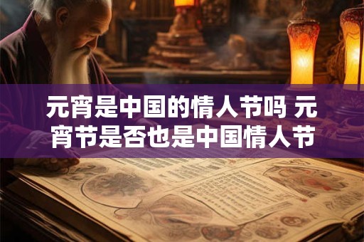 元宵是中国的情人节吗 元宵节是否也是中国情人节