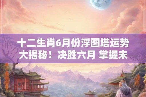 十二生肖6月份浮图塔运势大揭秘！决胜六月 掌握未来！