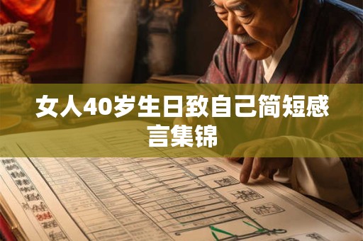 女人40岁生日致自己简短感言集锦