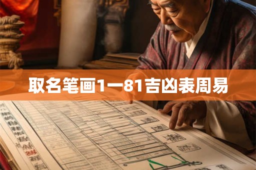取名笔画1一81吉凶表周易