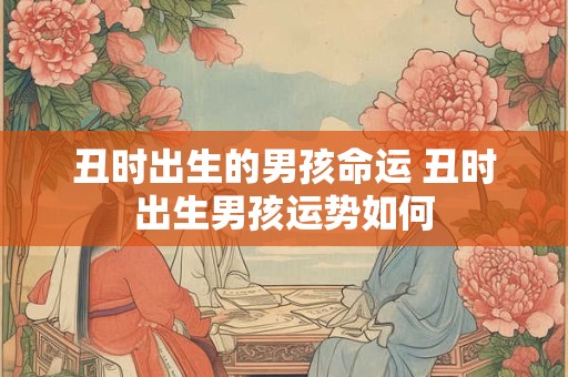 丑时出生的男孩命运 丑时出生男孩运势如何