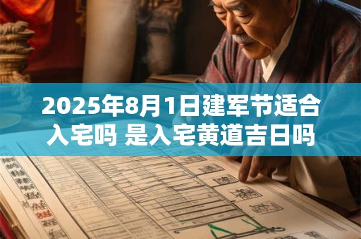 2025年8月1日建军节适合入宅吗 是入宅黄道吉日吗