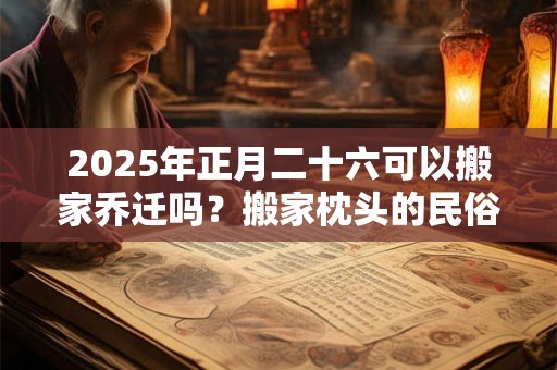 2025年正月二十六可以搬家乔迁吗？搬家枕头的民俗讲究