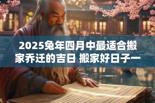 2025兔年四月中最适合搬家乔迁的吉日 搬家好日子一览表