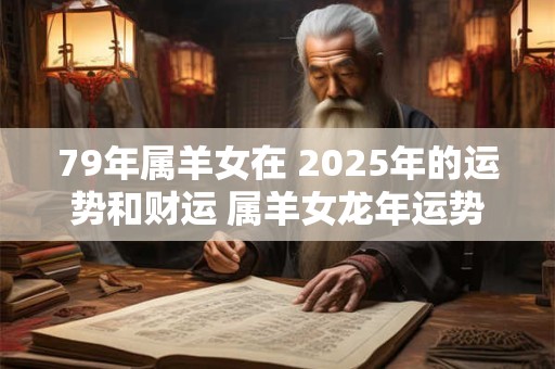 79年属羊女在 2025年的运势和财运 属羊女龙年运势如何 79年属羊女在 2025年的运势和财运 属羊女龙年运势如何