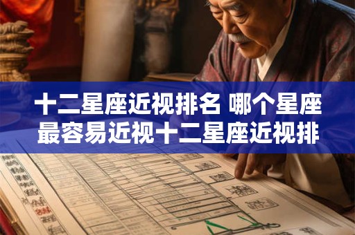 十二星座近视排名 哪个星座最容易近视十二星座近视排名