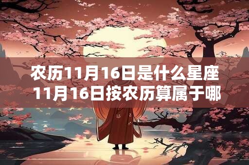 农历11月16日是什么星座 11月16日按农历算属于哪个星座 农历11月16日是什么星座 11月16日按农历算属于哪个星座