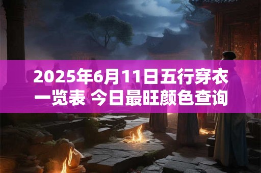 2025年6月11日五行穿衣一览表 今日最旺颜色查询