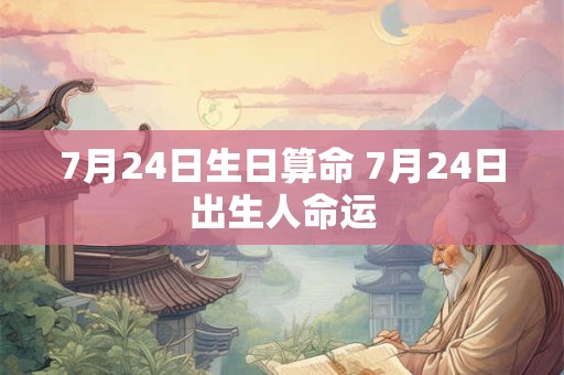 7月24日生日算命 7月24日出生人命运