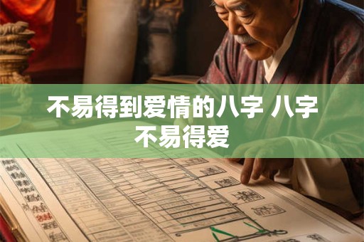 不易得到爱情的八字 八字不易得爱