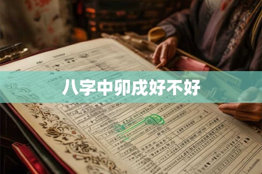 八字中卯戌好不好
