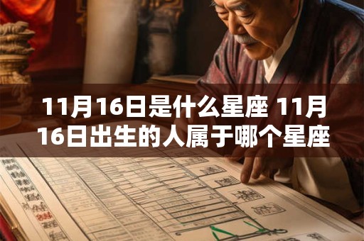 11月16日是什么星座 11月16日出生的人属于哪个星座