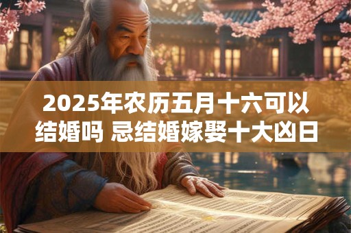 2025年农历五月十六可以结婚吗 忌结婚嫁娶十大凶日