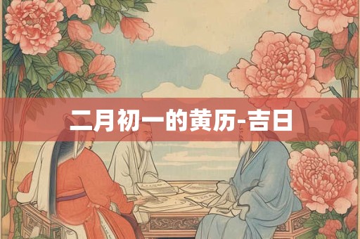 二月初一的黄历-吉日 二月初一的黄历-吉日