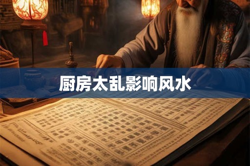 厨房太乱影响风水