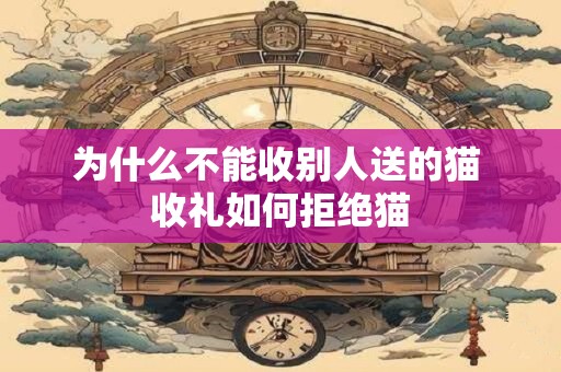 为什么不能收别人送的猫 收礼如何拒绝猫