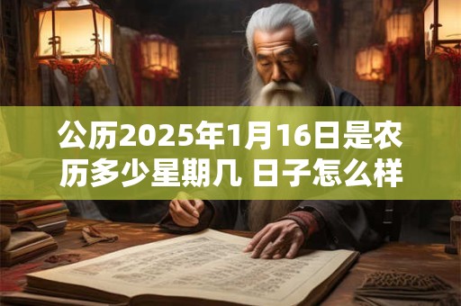 公历2025年1月16日是农历多少星期几 日子怎么样